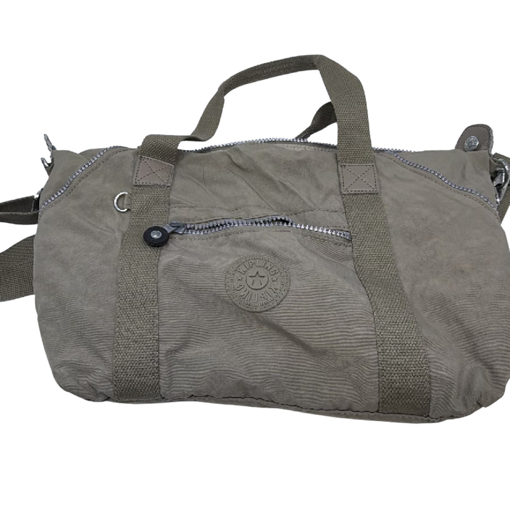Kipling Art Brown Nylon Boston Bag
